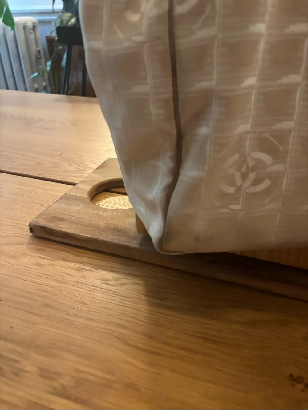 Chanel Beige Travel Ligne Tote
